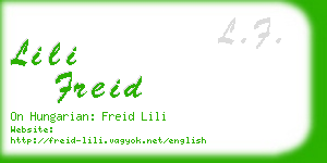 lili freid business card